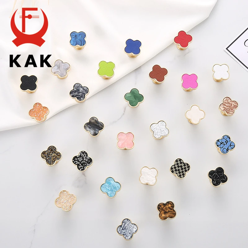 

KAK Lucky Clover Cabinet Knobs and Handles Decorative Gold Wall Hooks Dresser Knobs Pulls Hat Bag Hanging Hook Door Hardware