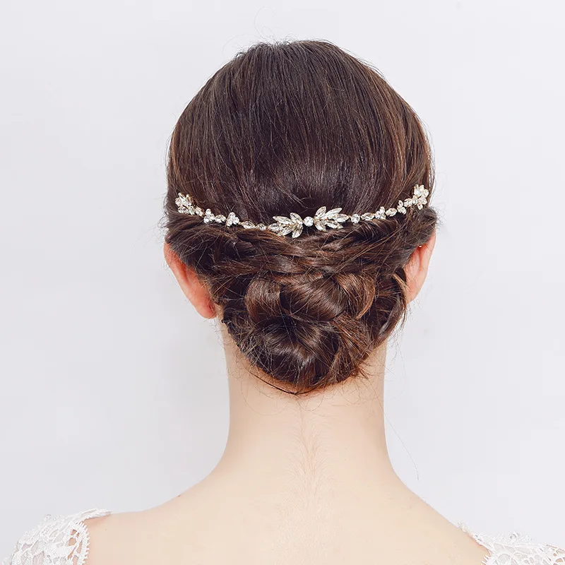 Accessoires de cheveux de mariée simples or et argent, peigne à cheveux en cristal, accessoires de robe de mariée