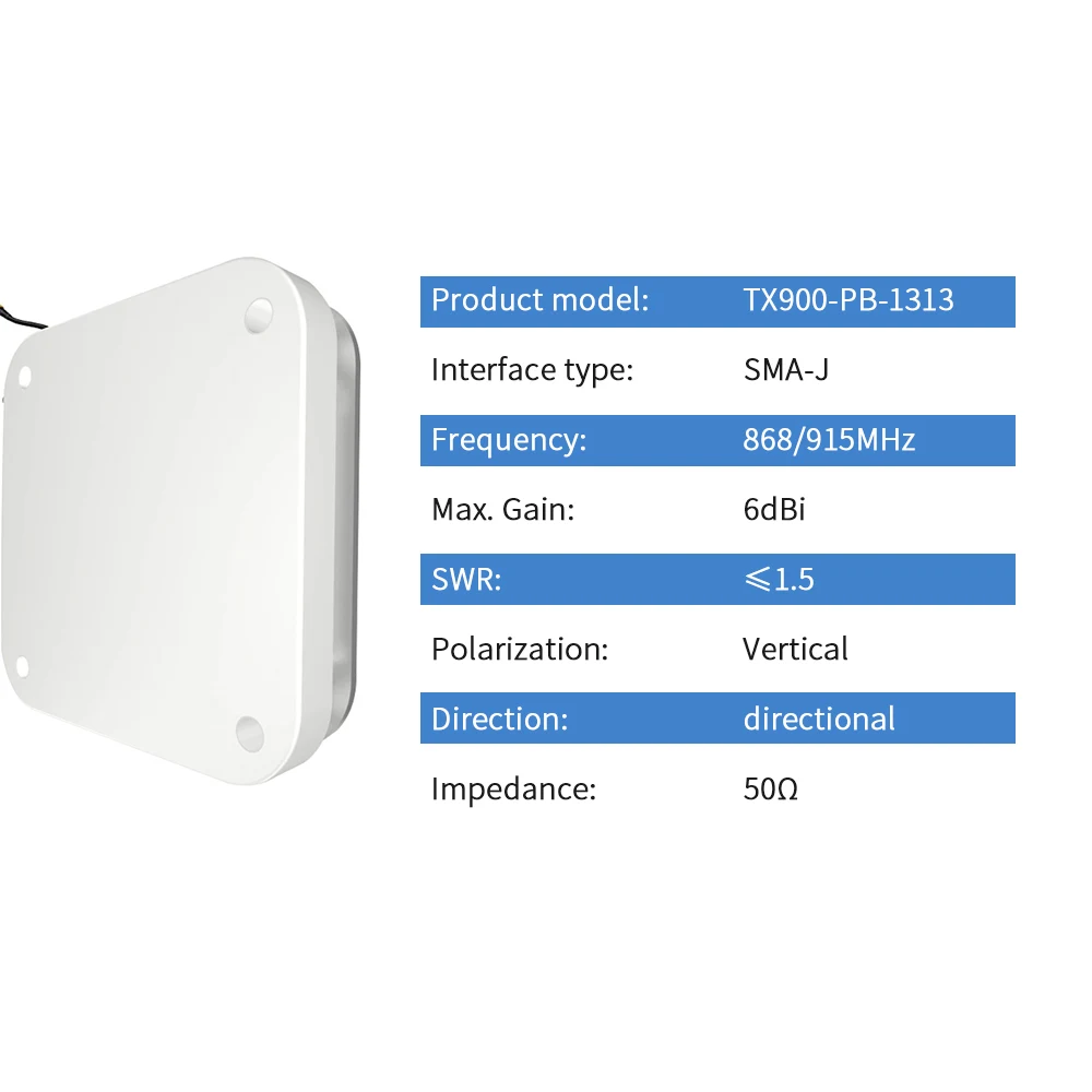 Antenne de panneau UHF 915MHz 868 MHz directionnelle RFID 900M N femelle SMA mâle pour la Communication Wifi TX900