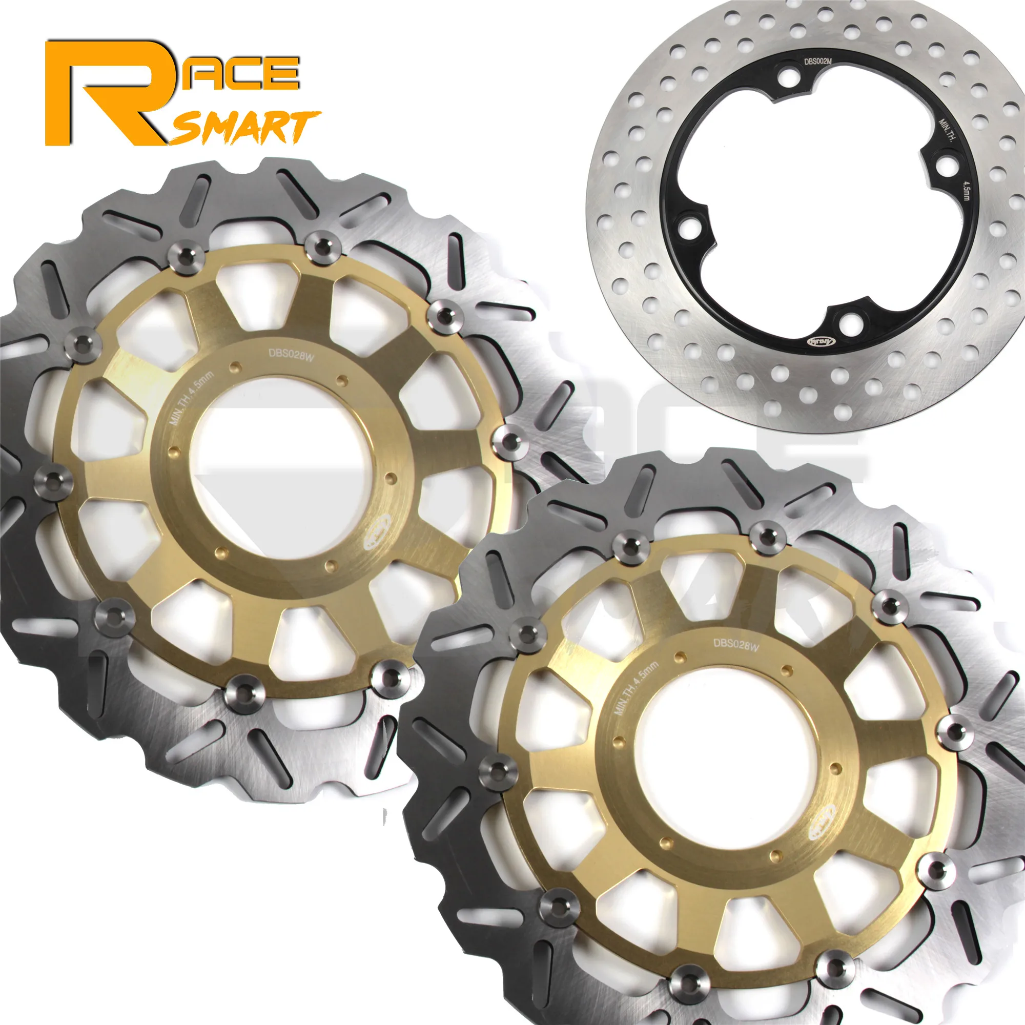 Motorcycle CNC Front Rear Brake Disc Rotor For HONDA CBR929RR 2000-2001 CBR929 RR CBR 929RR Brake Disks CBR954RR 2002-2003 Gold