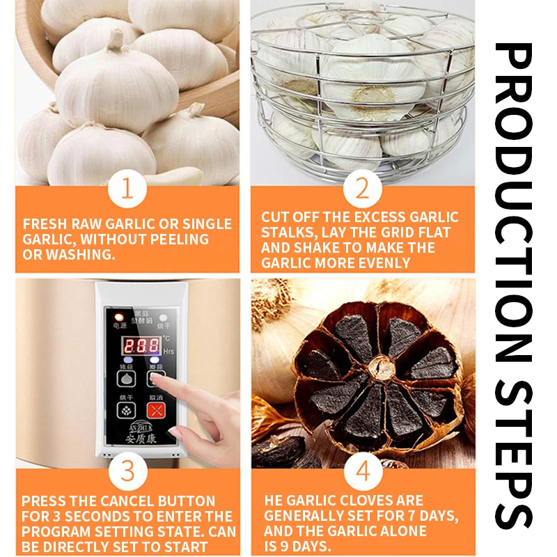 110 فولت/220 فولت 5L التلقائي الأسود الثوم آلة التخمير نبيذ الأرز Natto مخلل الفاكهة الخل انزيم الزبادي آلة التخمير