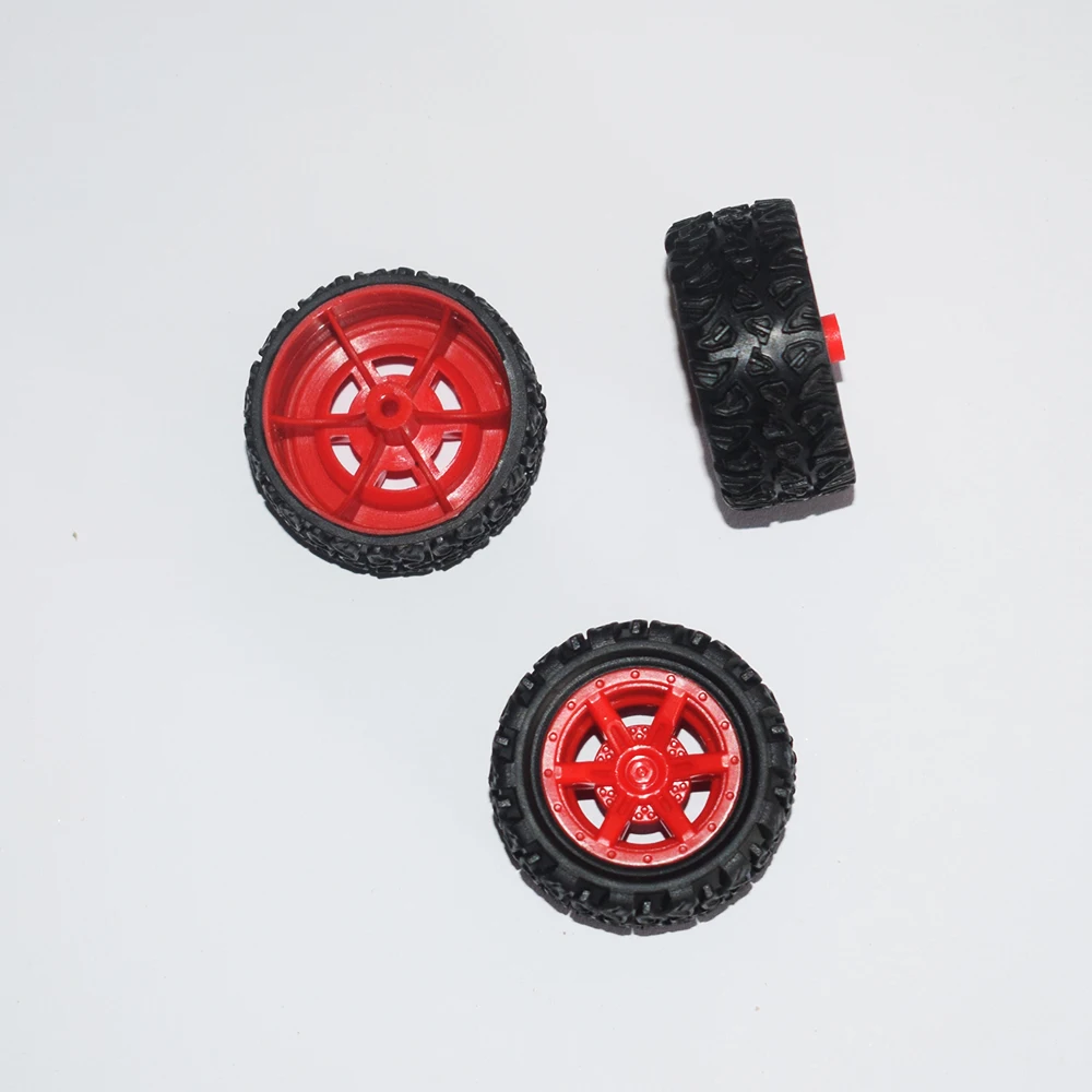 10/100pcs 2x34mm rubber wheel dron rc car plane robot kids toys for boys diy baby accessories montessori juguetes nero WR342AR