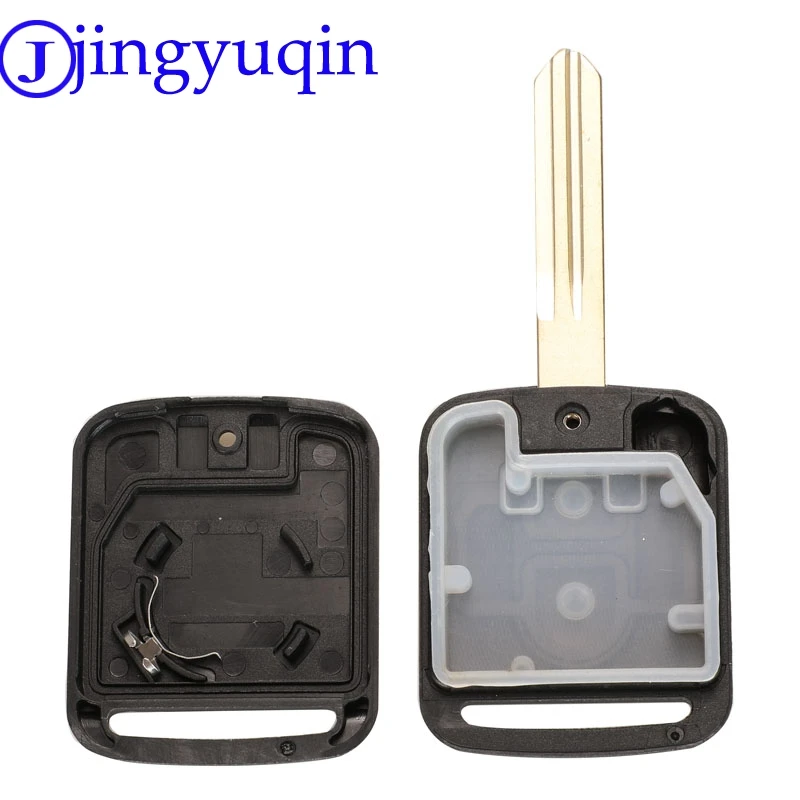 Jingyuqin-carcasa para llave de coche, mando a distancia de 2 botones para Nissan Qashqai Navara Micra NV200 Patrol Y61 2002-2016