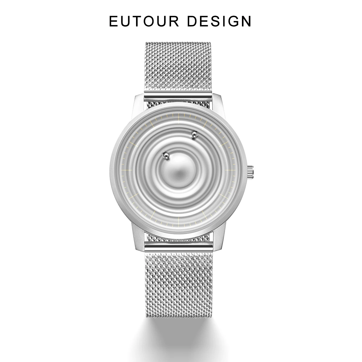 Eutour-Montre de Luxe en Acier Inoxydable pour Homme, Boule Magnétique, Quartz, Étanche, Bleu, Or, Mode