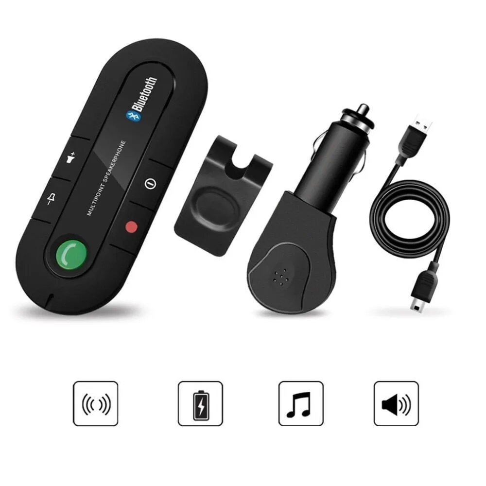 Wireless Speakerphone Multi-point multipoint Connection Hands-free BT Speaker Bluetooth-compatible Handsfree Car Kit MP3 Player