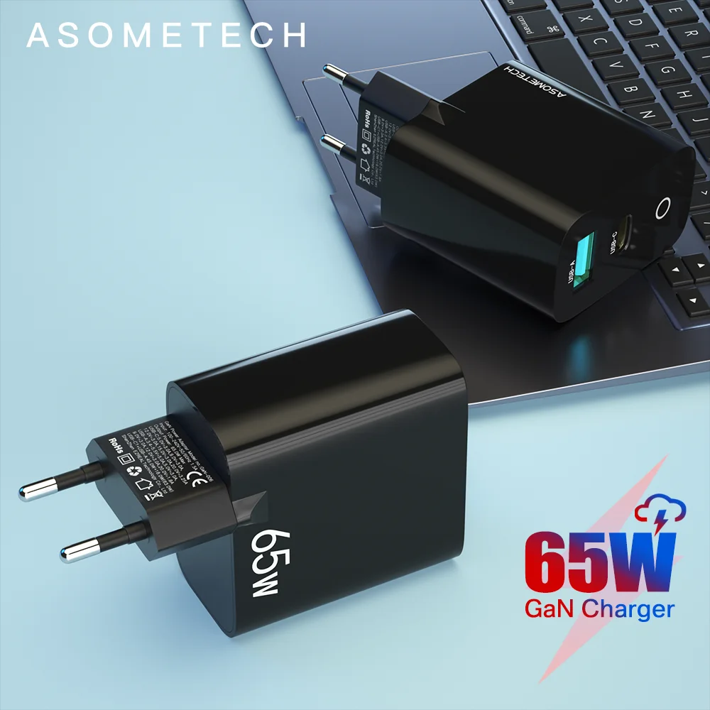 

Зарядное устройство GaN 65 Вт Тип C PD USB-зарядное устройство Quick Charge 4,0 3,0 Портативное быстрое зарядное устройство USB C для iPhone 12 Pro Xiaomi Ноутбук Macbook