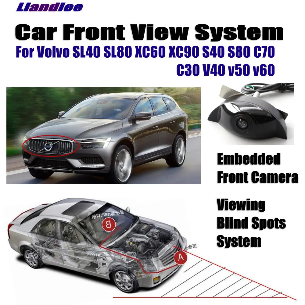 

Car Front View Camera For VOLVO SL40 SL80 XC60 XC90 S40 S80 C70 C30 V40 v50 v60 s80 Not Rear View Backup Parking CAM Accessories