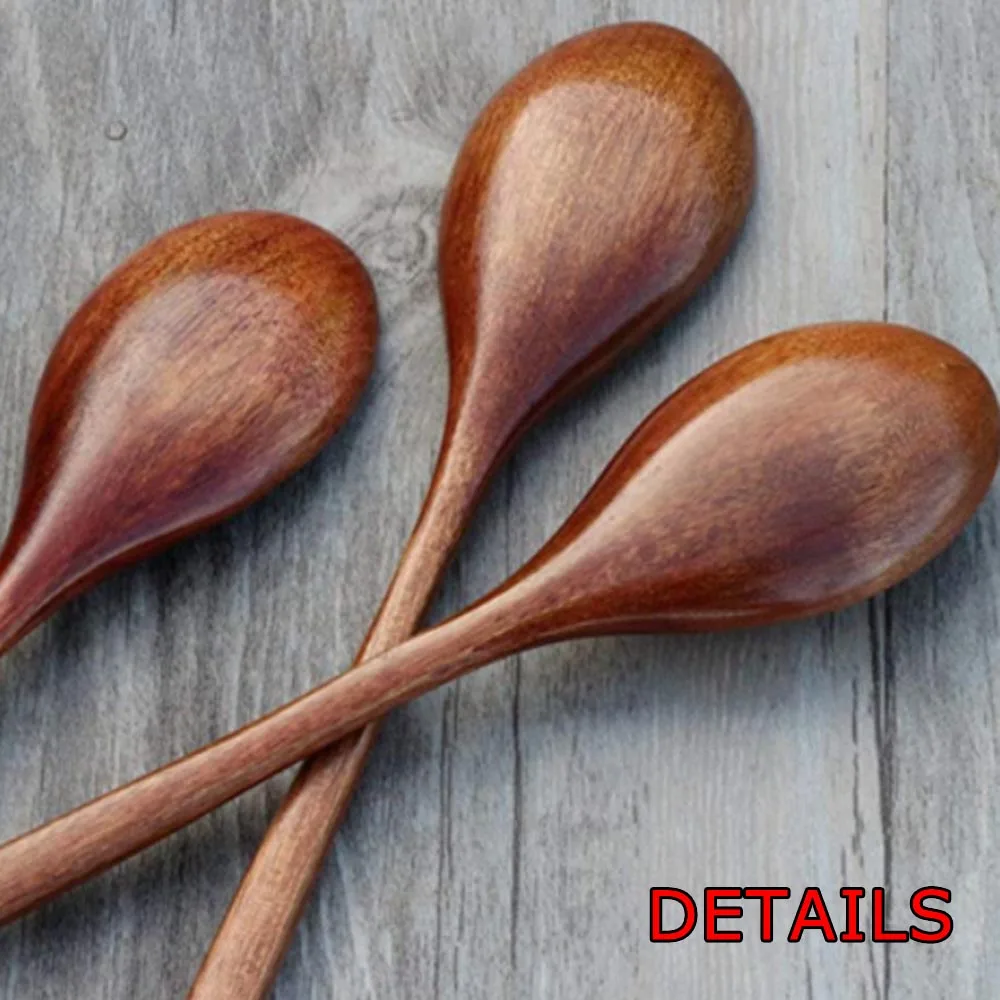 8 pezzi cucchiai di legno zuppa stoviglie ecologiche in legno naturale strumento da cucina per caffè cucchiaio di legno 23.5*4cm per cucinare Gadget Cocina