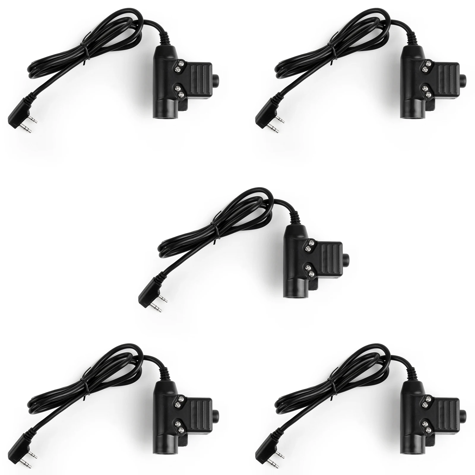 

Artudatech 5Pcs 2Pin Z Tactical Bowman TCI U94 PTT Headset For Motorola Kenwood TYT TK 3208