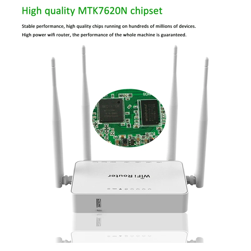 ZBT WE1626,Wireless WiFi Router,300Mbps 2.4G Stable Wireless Router,Support 3G 4G USB Modem,802.11N,With 4 High Gain Antennas