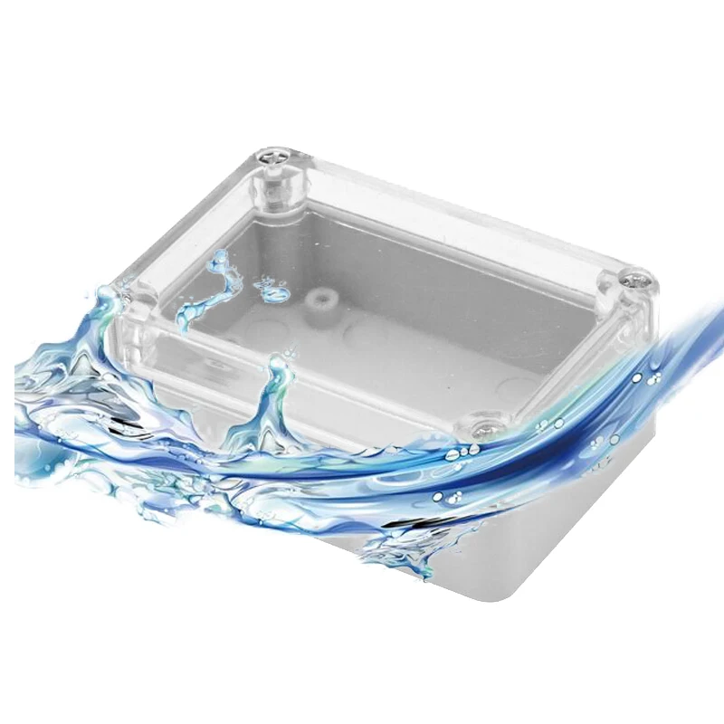 83x58x33mm Plastic Transparent Box Waterproof Enclosure DIY Electrical Junction Box Outdoor Instrument Project Box Case Housing