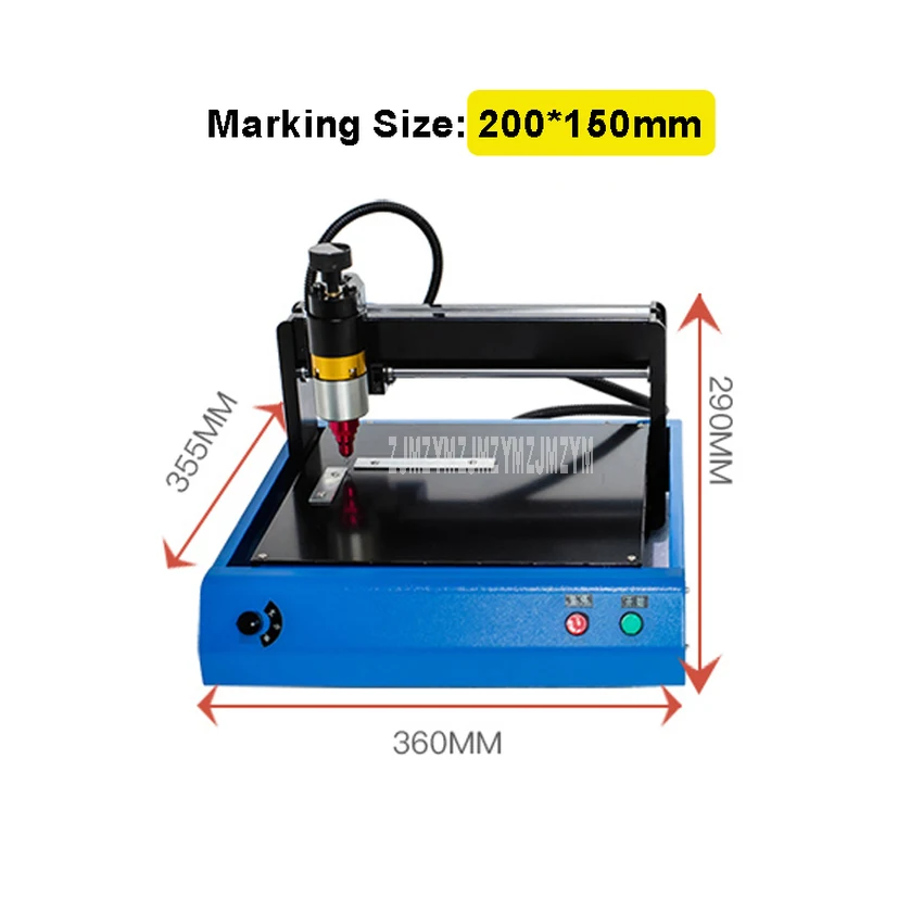 Rotulador metálico eléctrico, máquina de grabado de marcado automático, grabador de placa de identificación de metal y acero inoxidable, 200x150/300x200mm