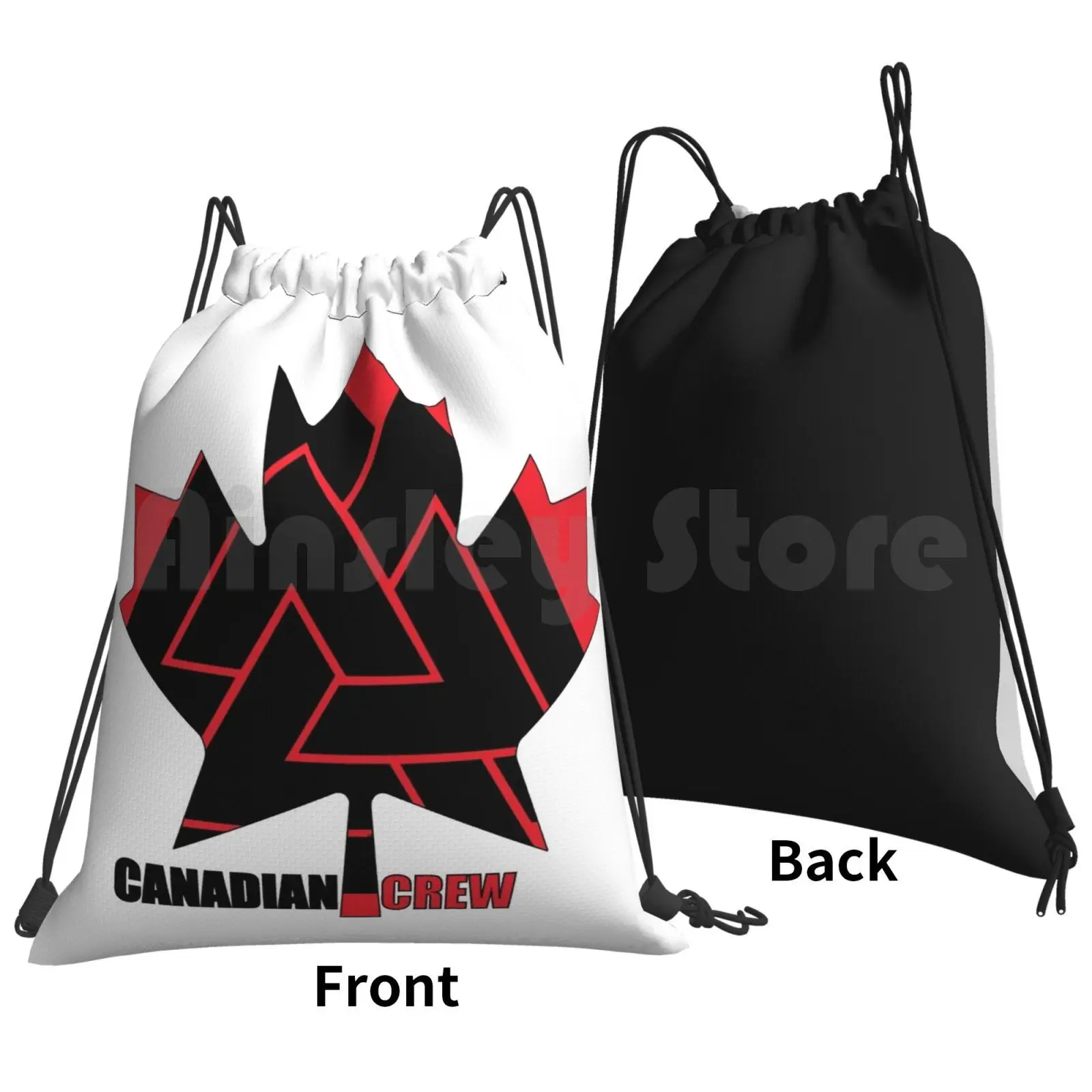 Canadian Crew Backpack Drawstring Bag Riding Climbing Gym Bag Hjorleifsonart Canada Canadian Iceland Icelanders Icelandic