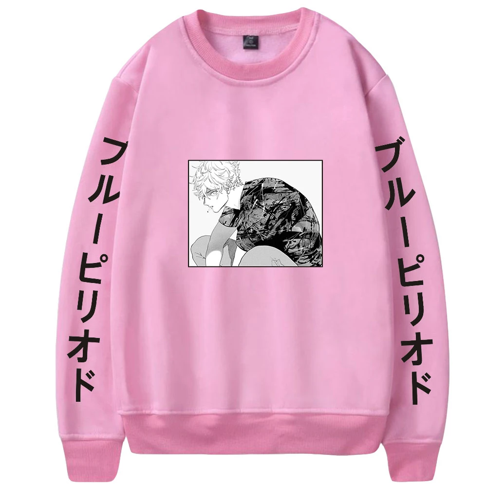 2021 Manga niebieski okres bluza O-Neck dres mężczyźni kobiety znosić Harajuku Streetwear japońskie Anime ubrania