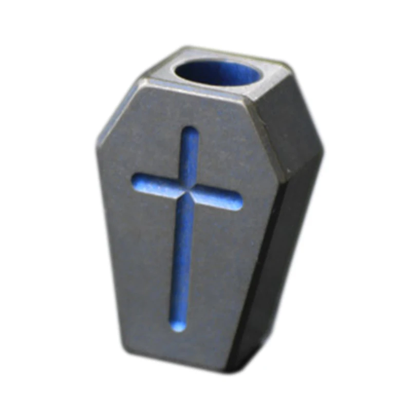 

Cross Shield Shape Titanium Paracord Beads Lanyards Pendant Paracord Pendant Lanyard Beads Charms Metal Spacer Bead