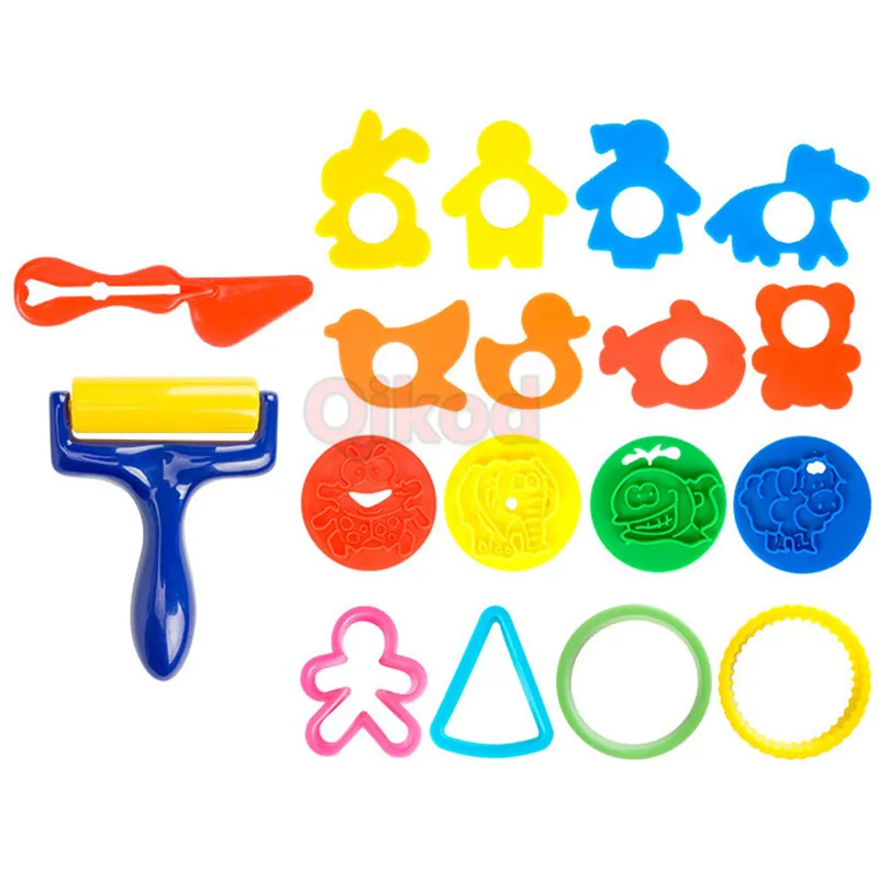 New Educational Plasticine Mold Modeling Clay Kit Slime Toys For Child Plastic Play Dough Tools Sets DIY Kid Cutters Moulds Toys