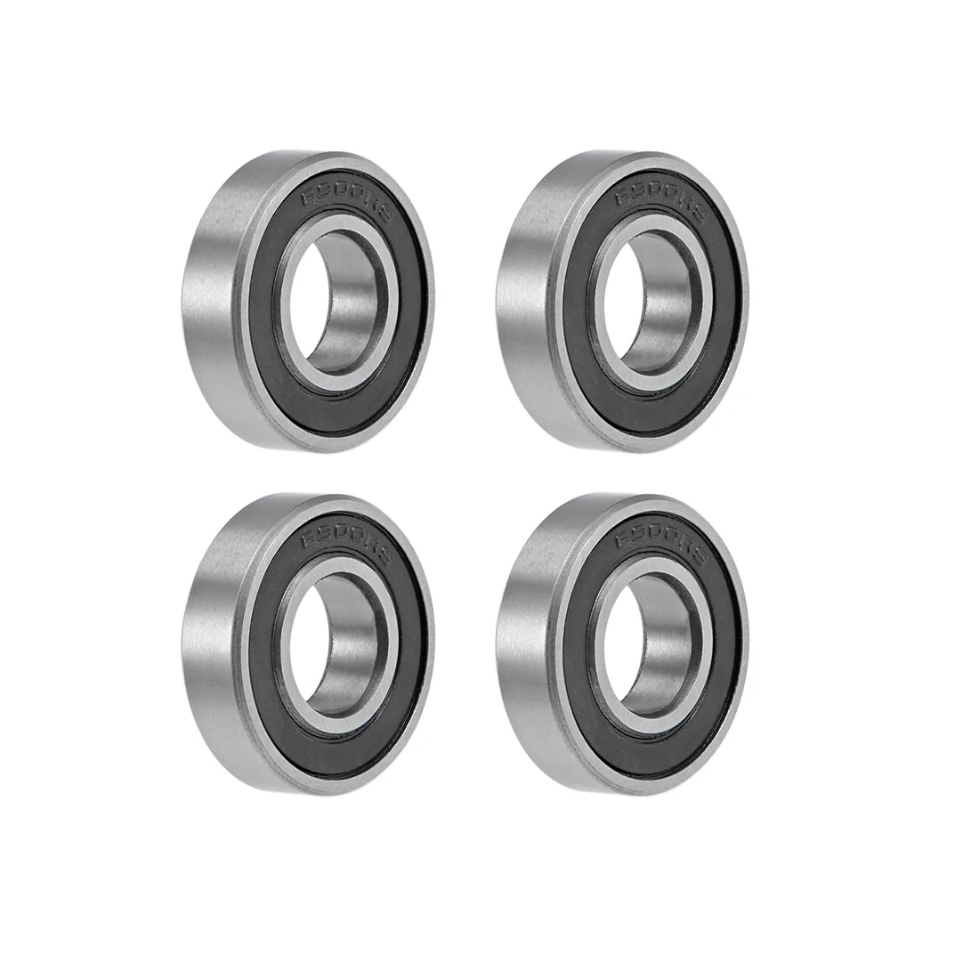 uxcell 4pcs Deep Groove Ball Bearings 10mm x 22mm x 6mm Double Sealed Chrome Steel Z2 ABEC1 for Home Office DIY