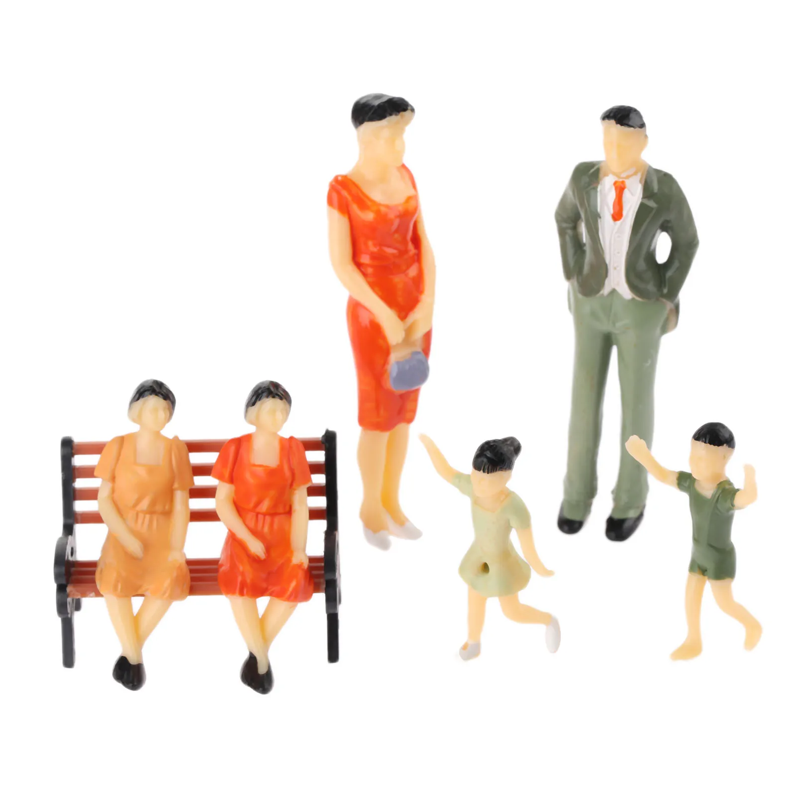 10 pcs 1:25 multicolor Model People Miniature Figures Architectural Models Human Scale Model ABS Plastic Peoples 76mm 2.99 inch