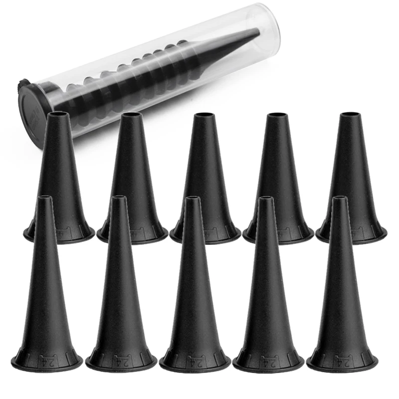 10PCS/Box Adult Child Reusable Medical Speculum Replacement Accessory Disposable Nozzle Ear Care Otoscope Specula Tip Cone