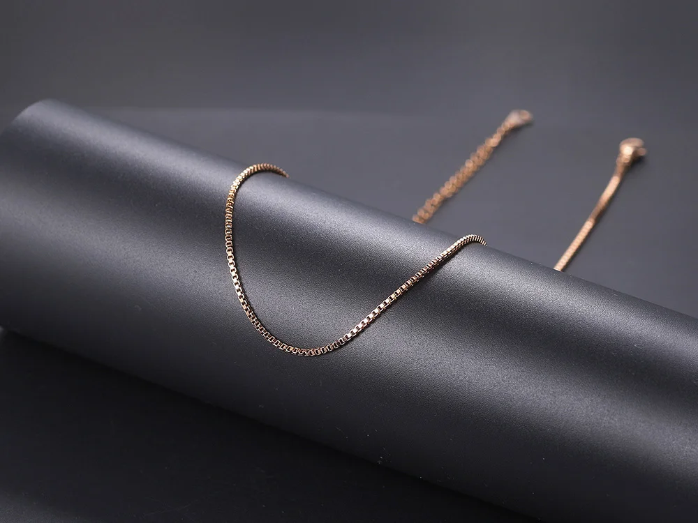 Dünne Kastenkette Halsketten für Männer und Frauen 1,5MM Edelstahlketten DIY Schmuck Minimalistische Halskette Modeschmuck C027 – Detail 3
