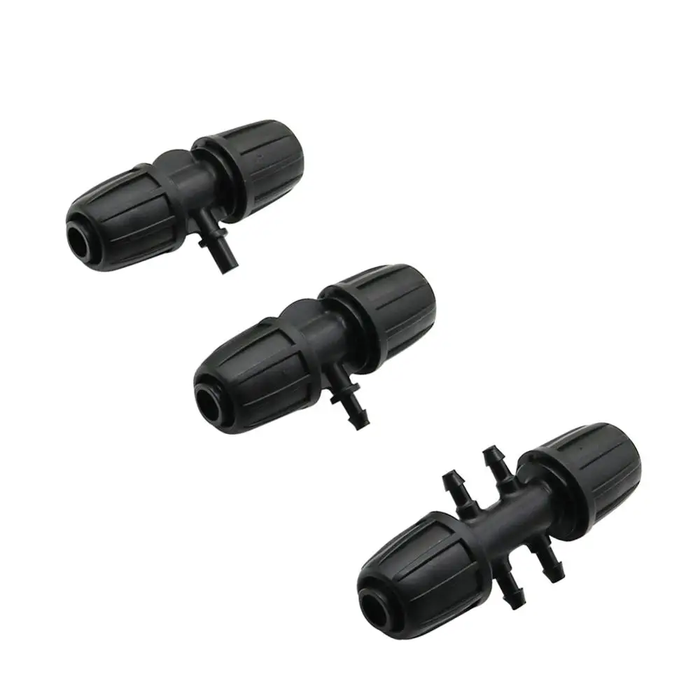 

Garden Irrigation 1/2 Inch Hose to 4/7mm Hose Locked Connector 4-way 3-way Hose Splitters Nozzles Connection Adapters 3 Pcs