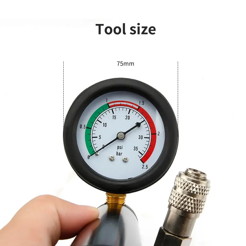 28Pcs Automobile Water Tank Pressure Leak Detection Tool Pressurizer Coolant Replacement Leak Detector Pressure Gauge Detector