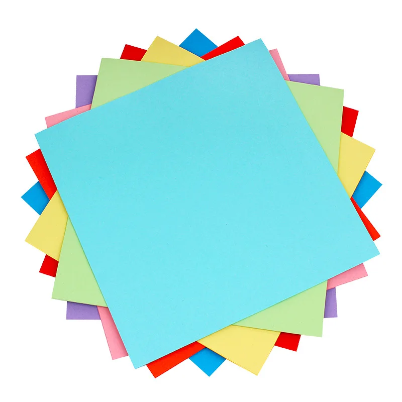 100 Sheets/Set kare renkli kağıt çocuk Origami el yapımı kağıt anaokulu çocuk bebek kağıt kesim malzeme zanaat oyuncaklar