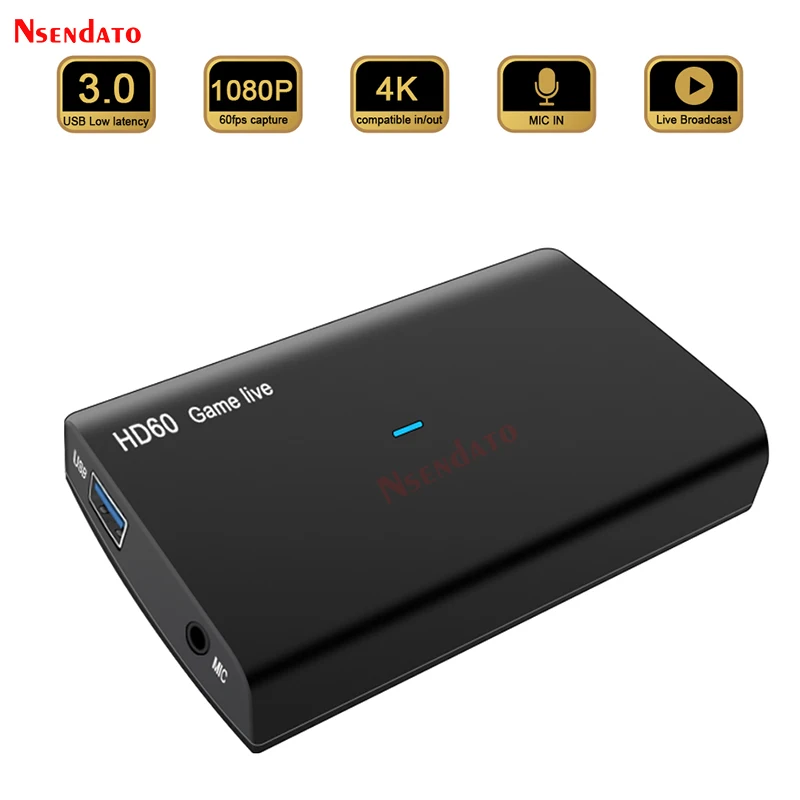 

EZCAP 266 1080P 60FPS USB 3.0 To HDMI Video Game Capture Card Record Box With MIC IN Support Live Broadcast Streaming For PS4