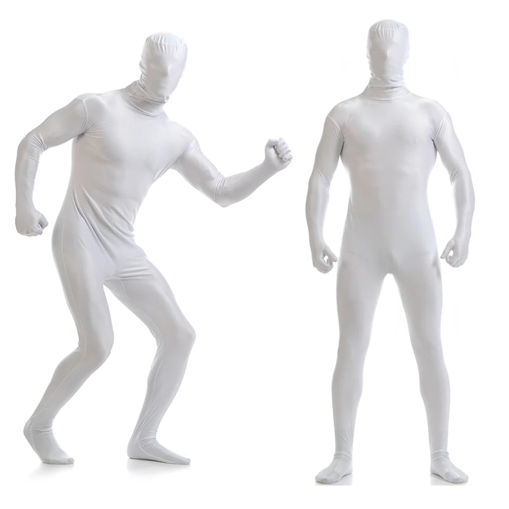 Frete grátis zentai terno de pele de corpo inteiro catsuit trajes de halloween personalizado para olhos abertos boca pode adicionar zíper virilha