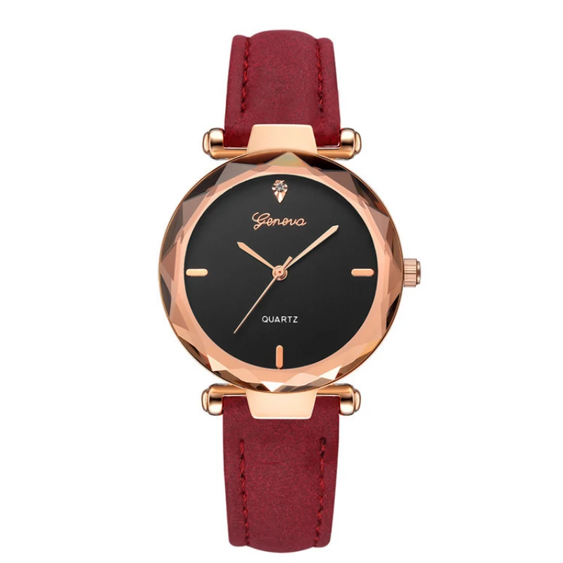 

Geneva Women Watches Ladies Watches Fashion Leather Band Quartz Wristwatches Women Watches Bayan Kol Saati reloj mujer