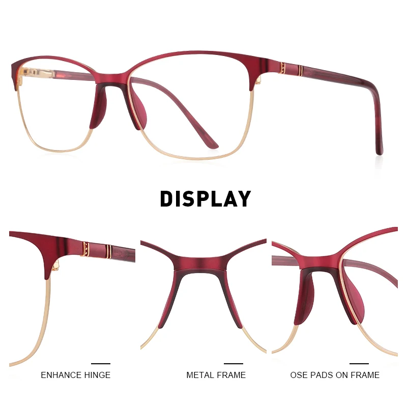 MERRYS DESIGN Women Retro Fashion Glasses Frame Ultralight Eye Myopia Prescription Eyeglasses Acetate Glasses Legs S2680