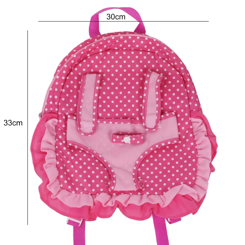 Backpack Travel Packets Carrying Bags Fit 12 Inch 30 Cm Baby Doll Accessories Dolls Toys Outdoors Carry Bag Girls Gift HC0053