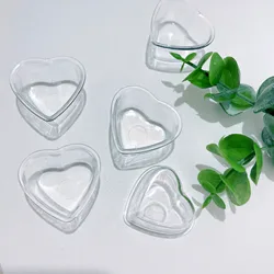 20PCS/LOT Plastic Heart Shaped Cups Simulation Cake Model Photograph Props Transparent Doll Decor
