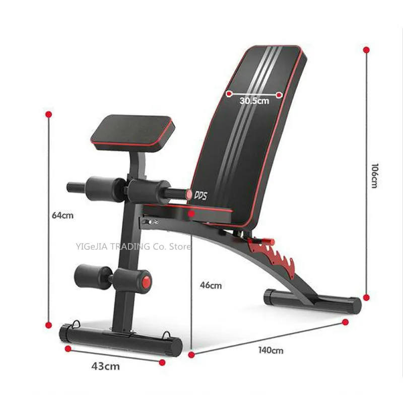 Multifunctional Gym Fitness Equipment Dumbbell Chair, All-in-one Workout Station with 7 Grade Adjust, Home Supine Board