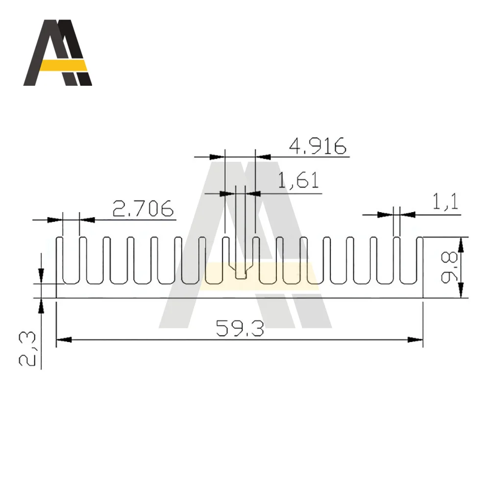 100X60X10mm Hot Aluminum Alloy Heatsink Cooling Pad For High Power LED IC Chip Cooler Radiator Heat Sink for LED COB Light