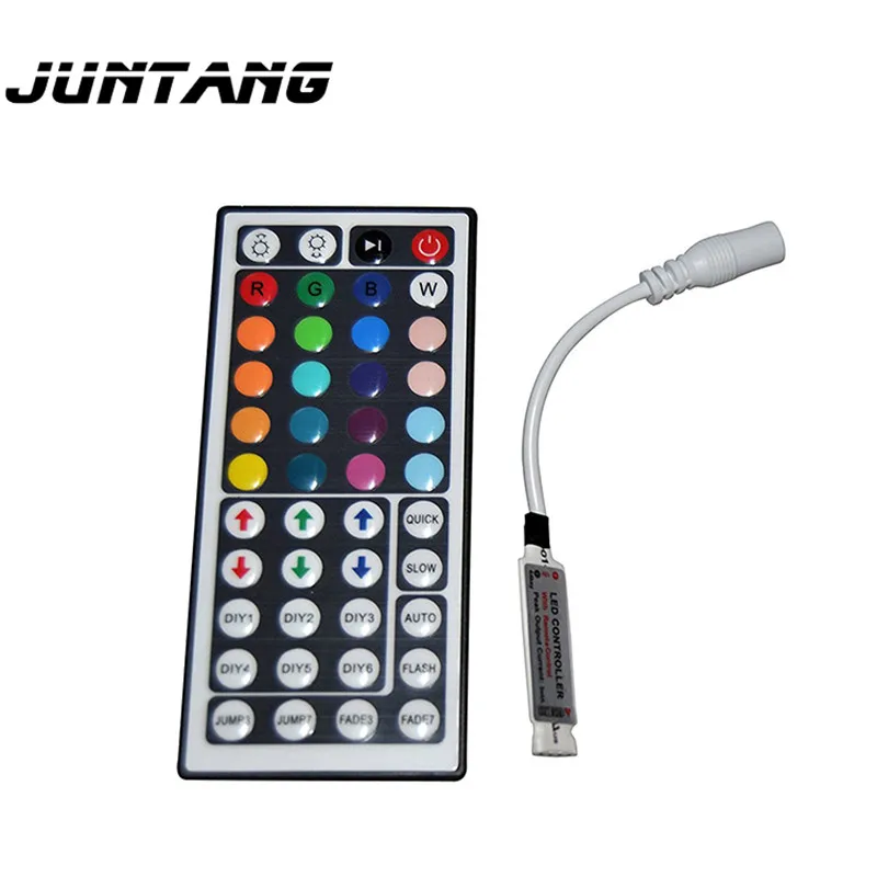 44-key RGB controller 12V IR infrared LED light strip dimming controller Radio frequency remote control120m * 40mm * 10mm