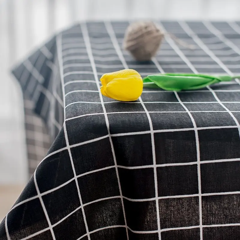 Ins listrado xadrez casa toalha de mesa decoração simples gourmet jóias tiro foto fotografia adereços pano fundo