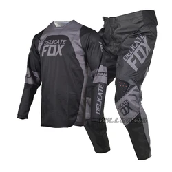 180 Trice Lux Gear Set Motocross Racing Jersey Pants MTB Bike Cycling kit Offroad Dark Grey Suit Men