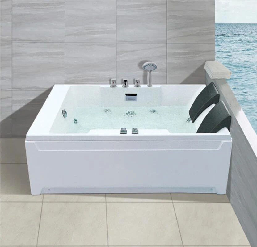 

1700mm Whirlpool Bathtub Acrylic Hydromassage Surfing Colourful LED Light Hot Tub NS3120A