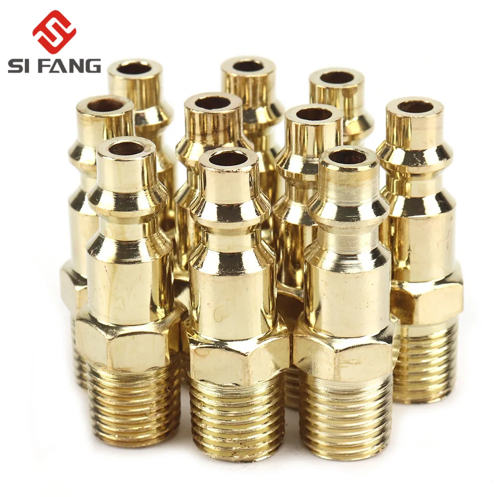 1/4 "NPT connettore maschio per tubo flessibile dell'aria raccordo pneumatico rapido Set di compressori per utensili pneumatici industriali ottone massiccio nuovo