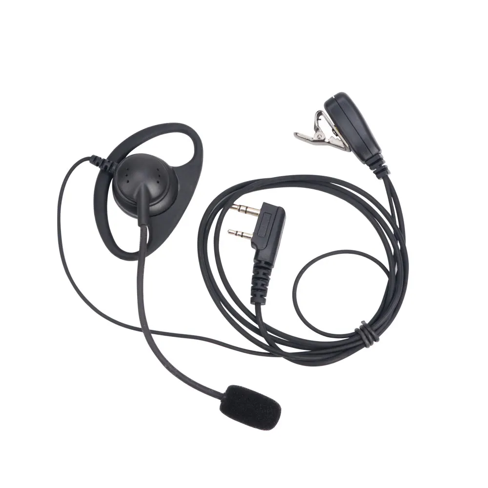 Mini Microphone Headset K Plug Walkie Talkie 2-Pin Radio Speaker Professional Stand Wired Headset Microphone