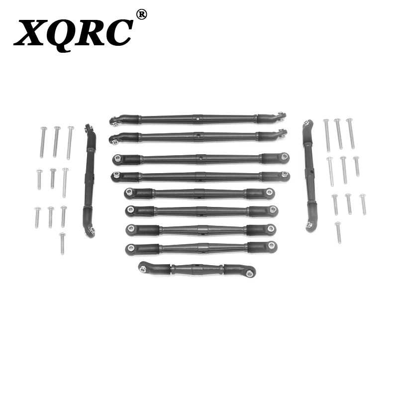 XQRC For 1 / 10rc upgrade part trx6 Benz g63 6x6 aluminum alloy front and back teeth adjustable upper and lower keel tie rod