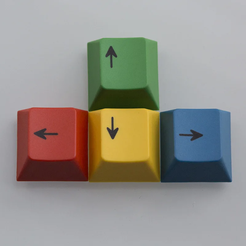 PBT Keycaps Thermal Dye Sublimation Direction Buttons WSAD up, Down, Left and Right Rainbow-Colored Keyboard game Keycaps