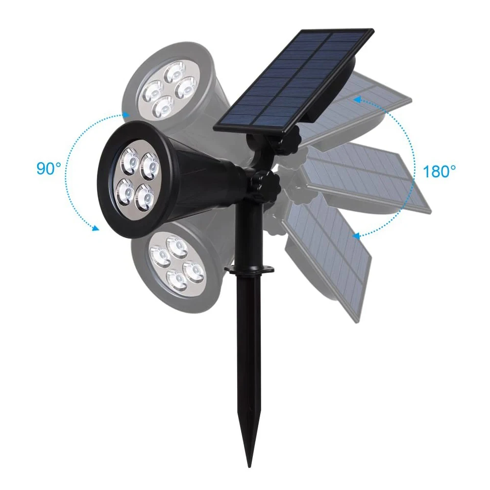 Solar licht im Freien LED RGB Garten Wand lampe Landschaft IP65 wasserdichte Girlande Hof Terrasse Dekoration Solarstrom Scheinwerfer