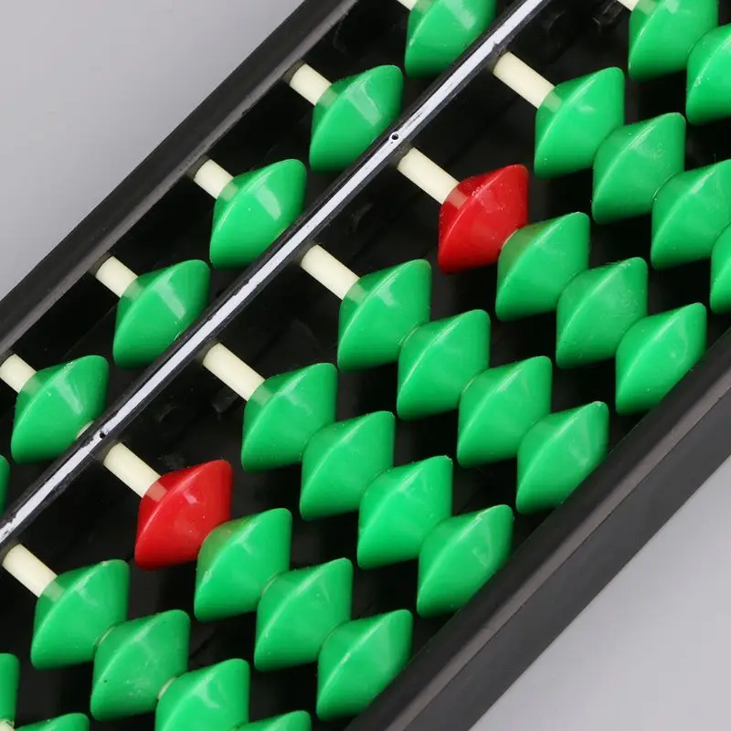 พลาสติกAbacus Soroban 15แท่งลูกปัดคอลัมน์โรงเรียนการเรียนรู้นับเครื่องมือสำหรับคณิตศาสตร์ธุรกิจ