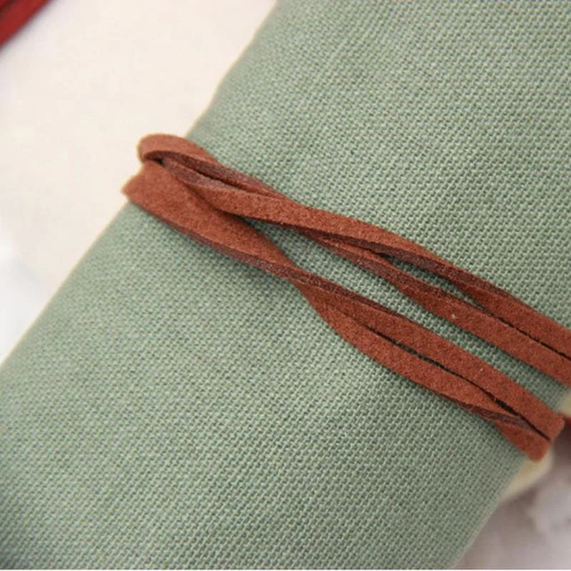Fotografia 3: Saco de lápis de lona retro caneta caso material escolar lápis plumier scolaire lápis bolsa