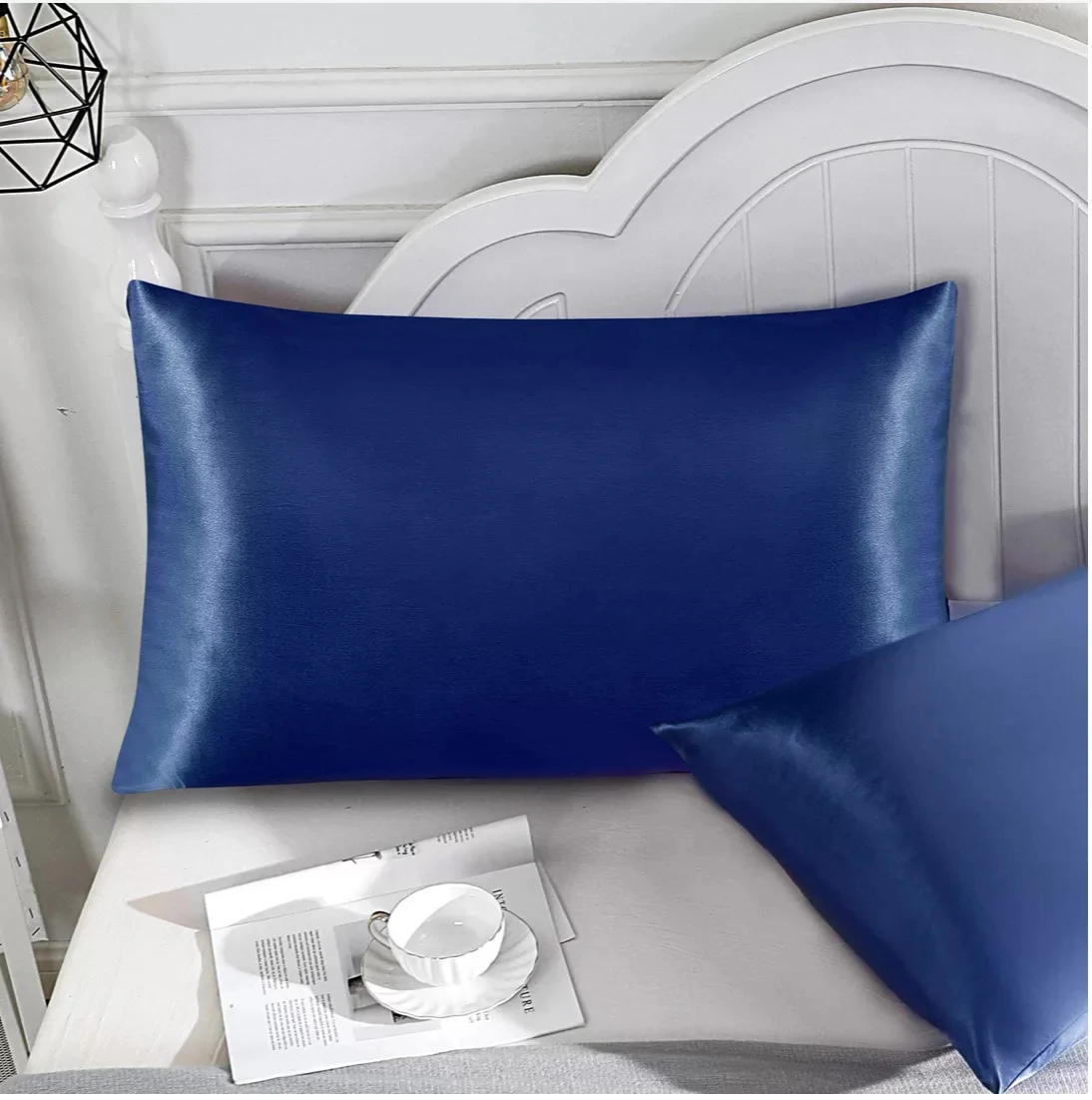 SISISILK 1pcs Solid color Silk satin Pillowcase Silky Soft Pillow Case Standard Silk Satin Pillow Case Bedding Pillowcase