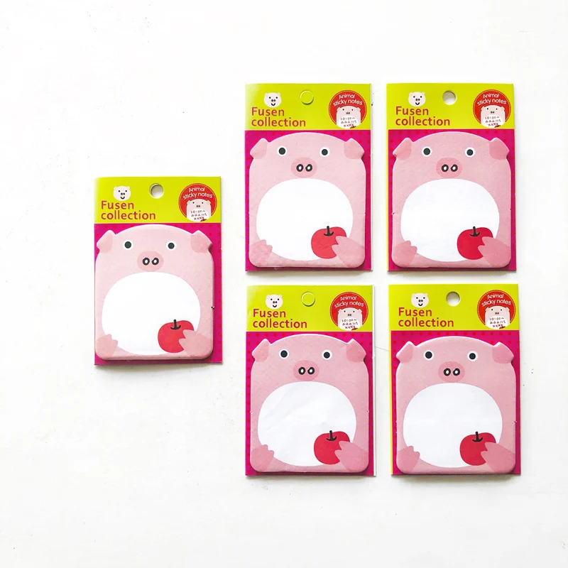 1PC Cute Kawaii Pig Decorative Memo Pads School Office Computer Note Message Leave