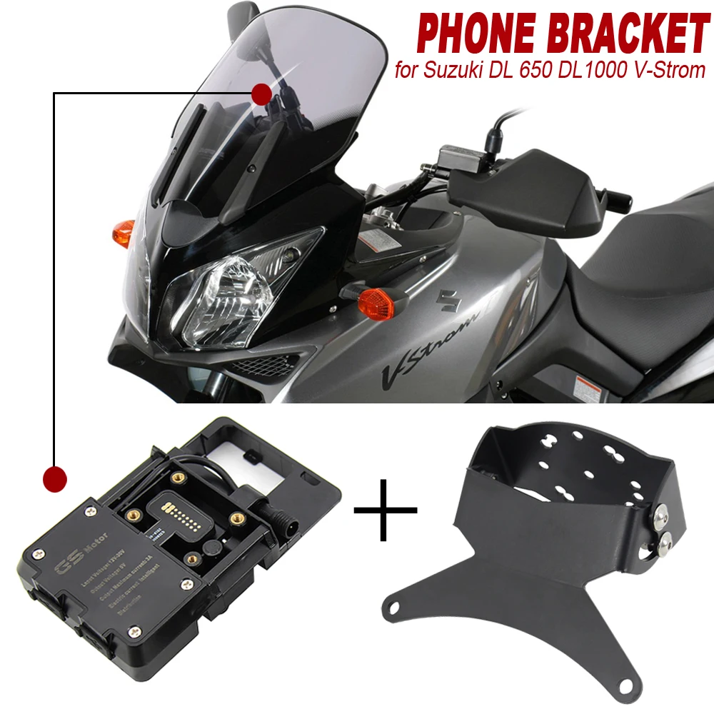 

NEW Motorcycle For SUZUKI V-strom 650 DL 650 Vstrom Bracket Mount Smartphone GPS Holder Navigation Bracket 2004-2011 2010 2009