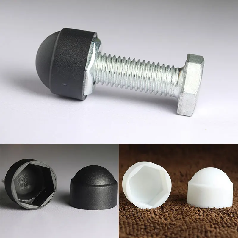 10Pcs Bolt Nut Dome Protection Caps Covers Exposed Hexagon M6 M8 M10 M12 Plastic Against Weathering Furniture Part Accessories